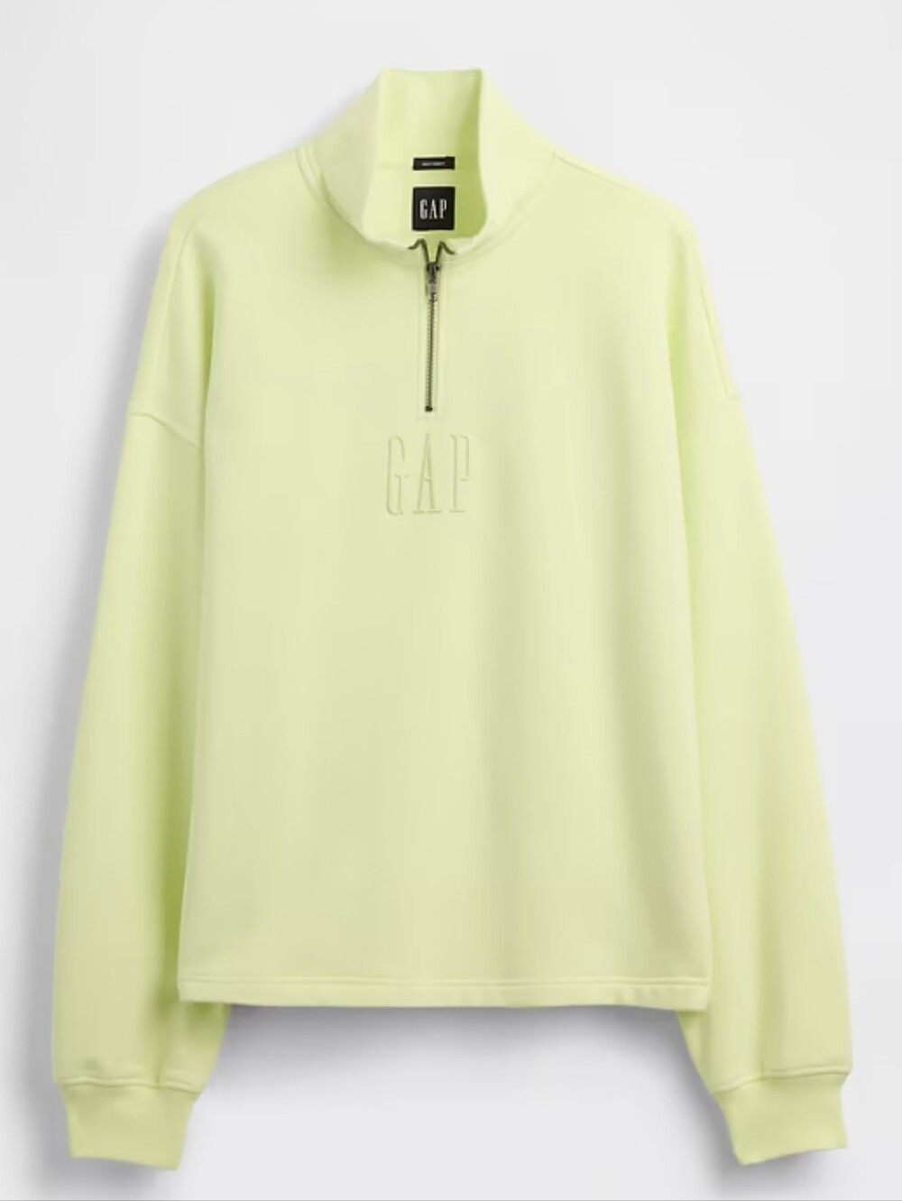 NWT★ GAP Logo Yellow Quarter Zip Pullover / L